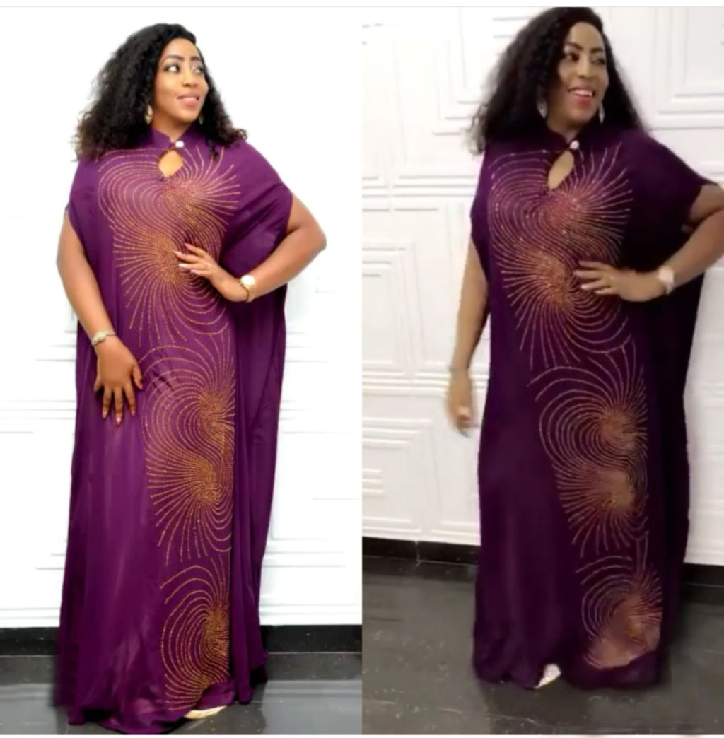 Cross-border supply of small collar whirlwind personality hot drilling fashion loose dress African women's dress clearance