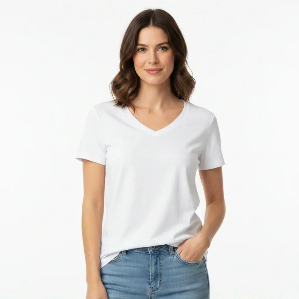 Blouse col V