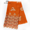 Écharpe de luxe de haute qualité 100% coton, écharpe islamique pour femmes africaines de Dubaï, motif LOVE brodé, dentelle chimique, 2 couleurs