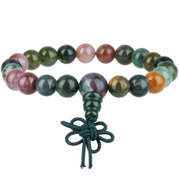 Natural Ebony Sour Branches Big Buddha Beads Round Beads Bracelet New Chinese Style Sandalwood Artistic Jewelry Bracelet for Men and Women
