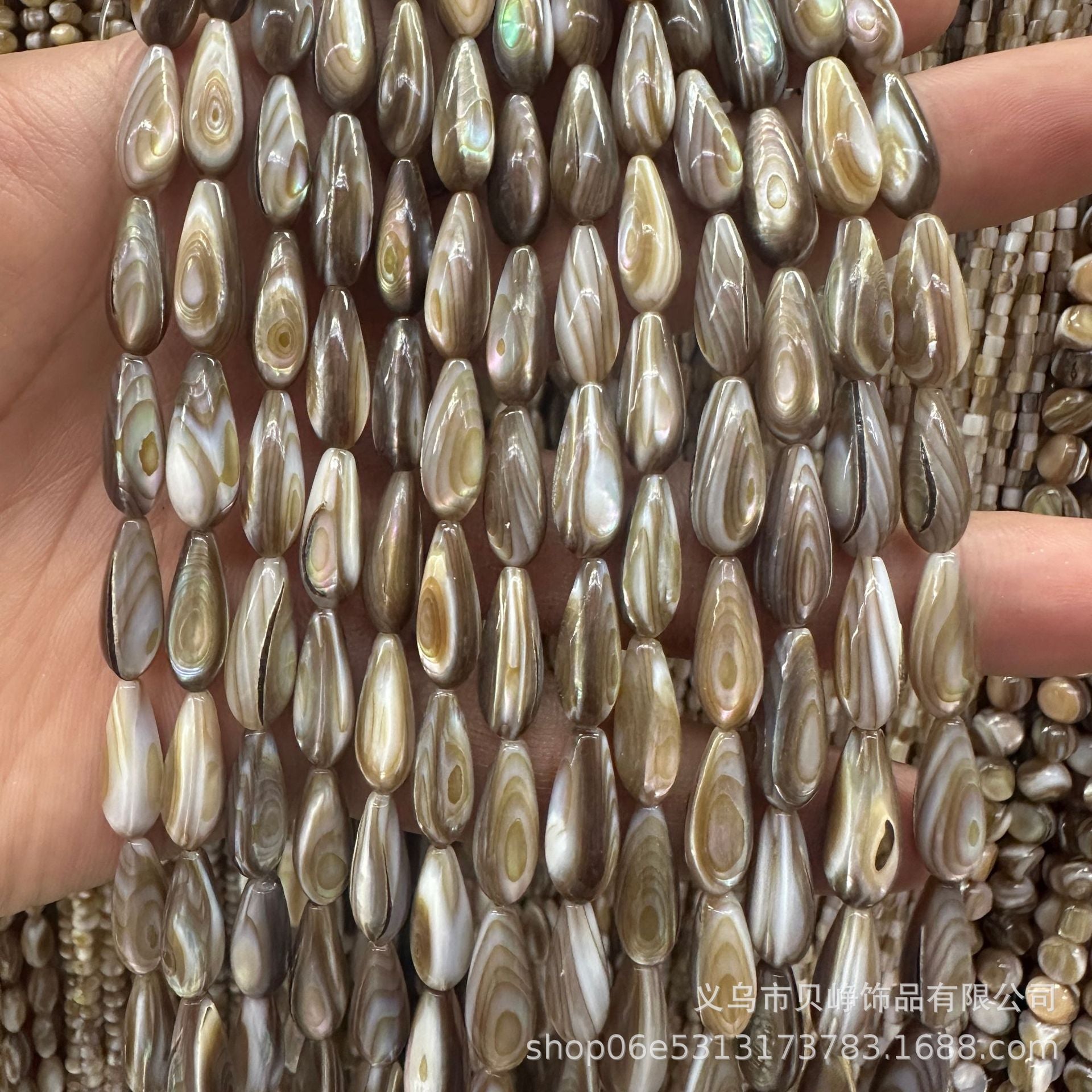 Natural Cow Tendon Shell Beads Round Tube Beads DIY Jewelry with Necklace Penguin Shell Oil Flower Shell Beads Bracelet Wholesale