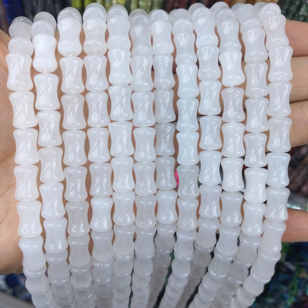 Natural Xinjiang Golden Silk Jade Bamboo Loose Beads Spacer Beads DIY Beaded Hairpin Necklace Bracelet Jewelry Accessories Wholesale