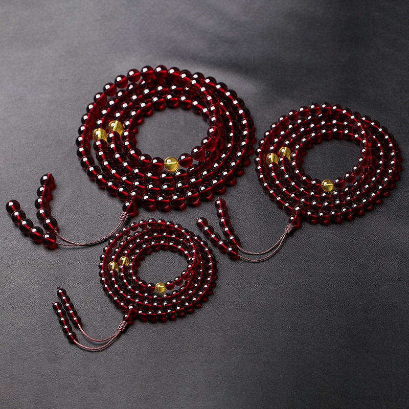 Myanmar Blood Pearl 108 beads beeswax bracelets for men and women Amber multi-ring bracelet necklace water purification beads