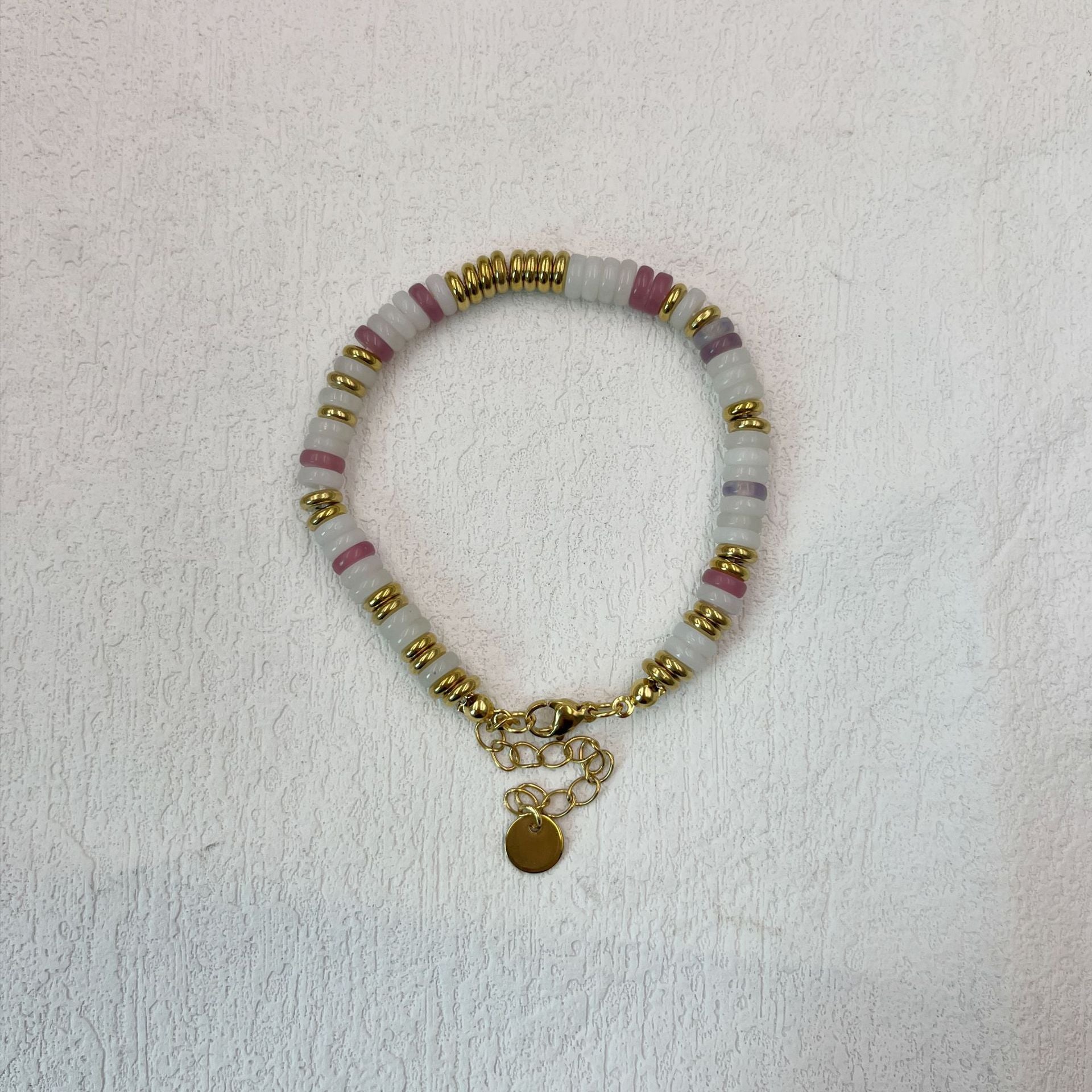 Niche natural semi-precious stone color Frisbee necklace handmade beaded vintage temperament clavicle chain high multi-color optional