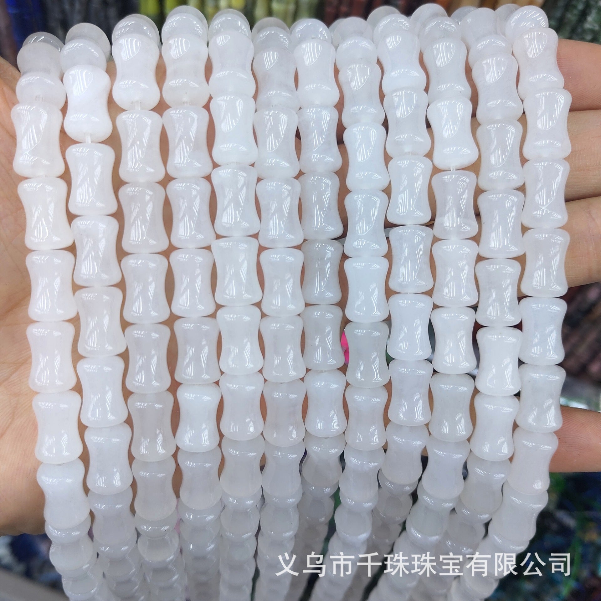 Natural Xinjiang Golden Silk Jade Bamboo Loose Beads Spacer Beads DIY Beaded Hairpin Necklace Bracelet Jewelry Accessories Wholesale