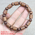 Factory wholesale black Qinan agarwood bracelets old medicine incense barrel beads double treasure bead bracelet wooden text play Buddha beads for men and women