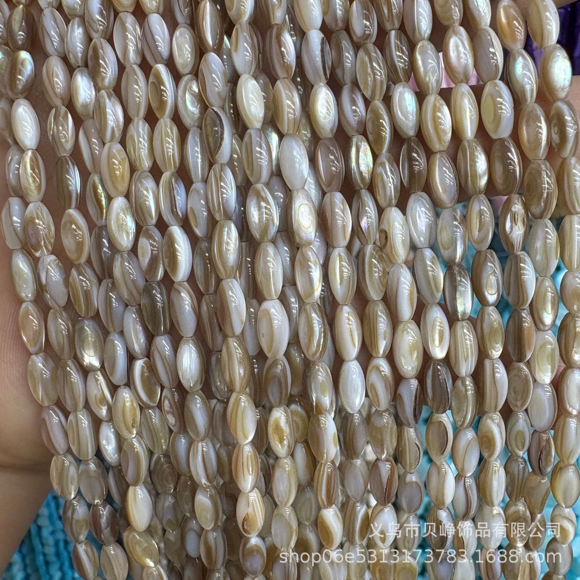 Natural Cow Tendon Shell Beads Round Tube Beads DIY Jewelry with Necklace Penguin Shell Oil Flower Shell Beads Bracelet Wholesale