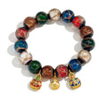 Popular Ash-Colored Glass Bracelet Handmade Glass Ancient Qin Gold-Swallowing Beast Bracelet Ancient Gold Sand Temple Buddhist Beads Cultural Toy