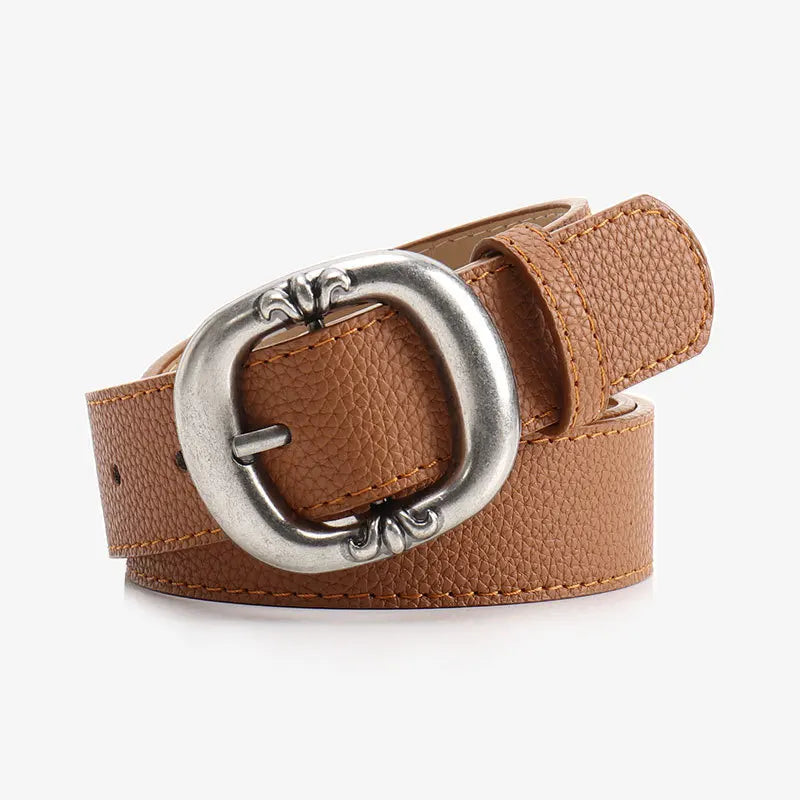 Ceinture imprimée léopard pour femmes, mode décontractée, polyvalente, accessoires pour jeans, ceinture gothique rétro en cuir Pu, boucle ardillon