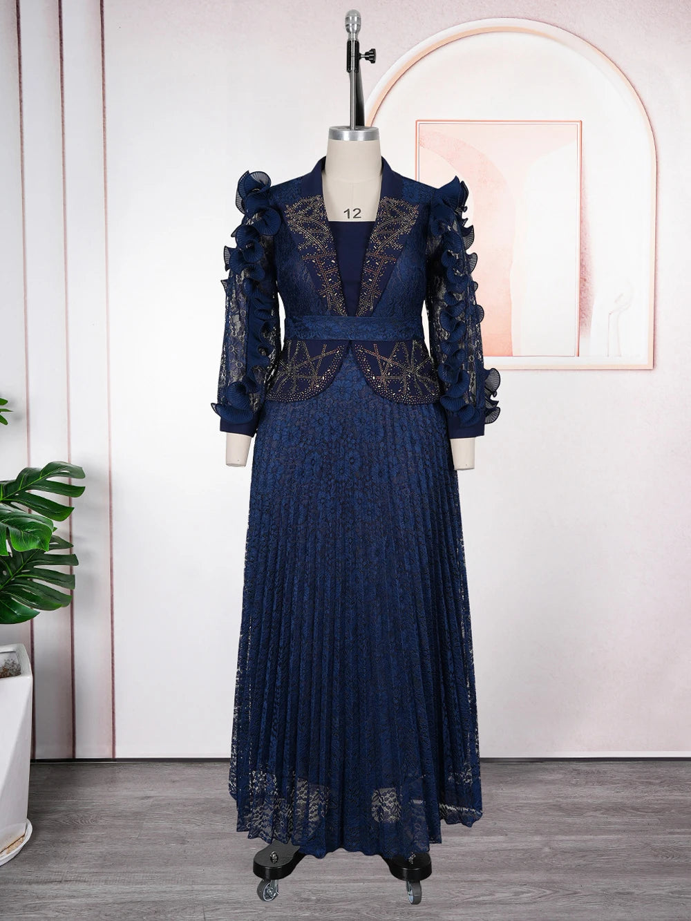 African Dresses For Woman Luxury Pleated Long Dress Ankara Dashiki Outfits Wedding Party Evening Gowns Dubai Turkey Kaftan Abaya