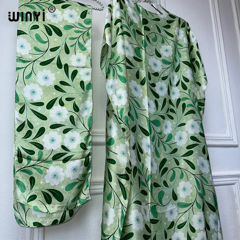 WINYI muslim african traditional dress for woman abaya dubai luxury 2024 Kaftan robes,Elegant Maxi Length Dress beach cover up