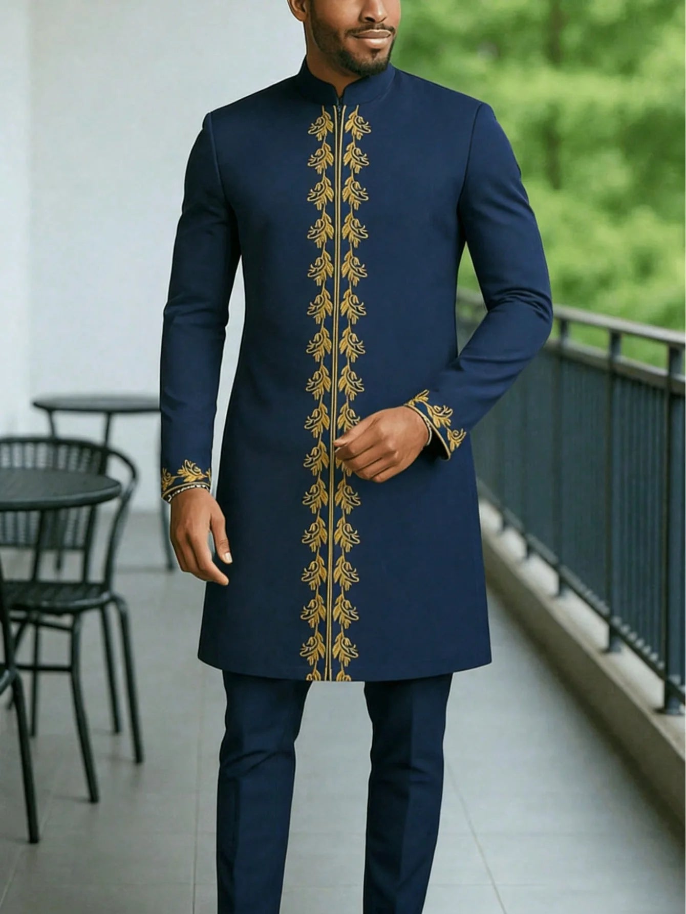 Nouvel ensemble traditionnel africain pour homme 2026 – Costume élégant et tendance pour homme, ensemble décontracté brodé deux pièces, caftan pour homme