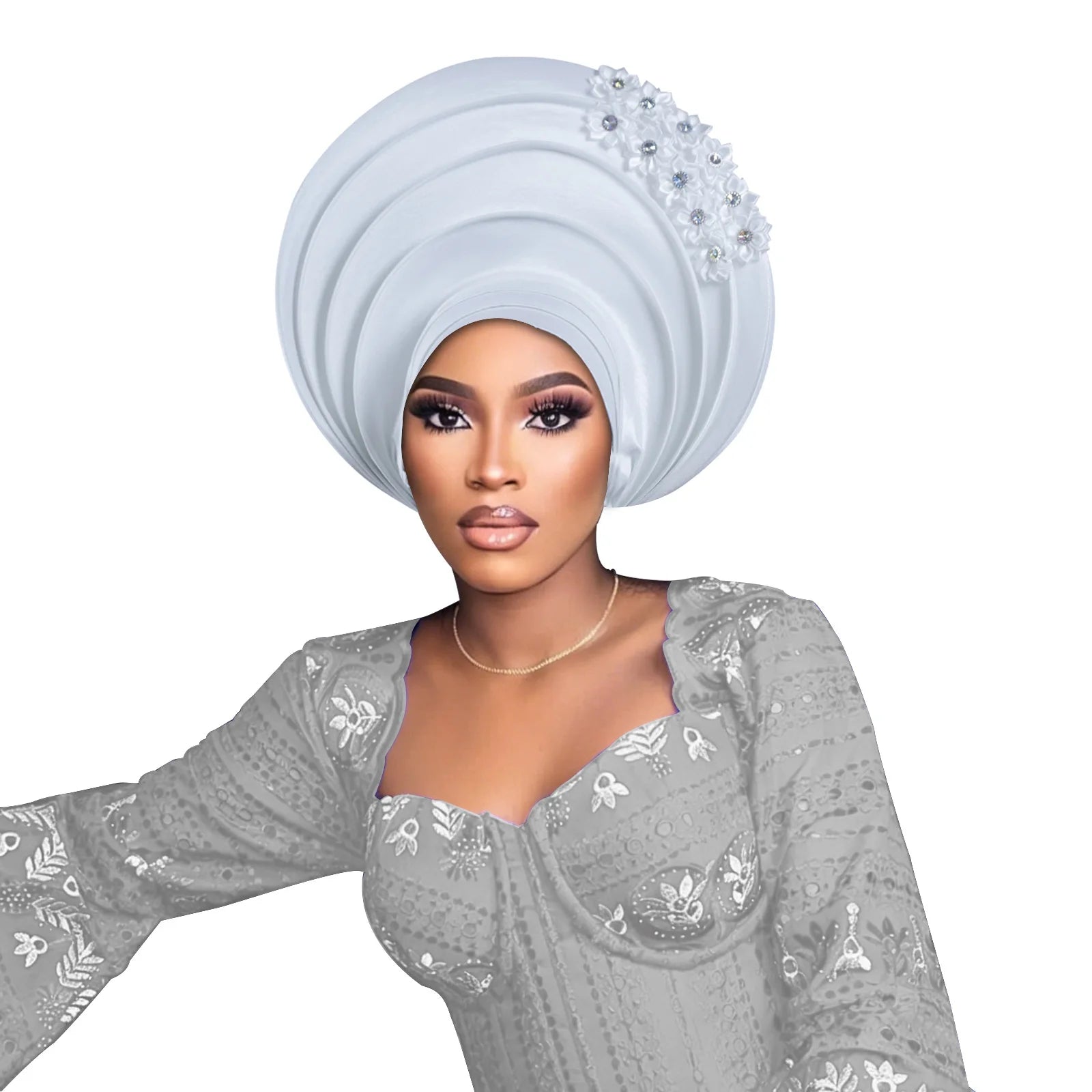 Chapeau foulard pour femmes africaines, Gele nigérian, Gele auto-formable, Turban, Bandeau pour la tête, Hijab musulman, Bonnet, pour soirées et événements