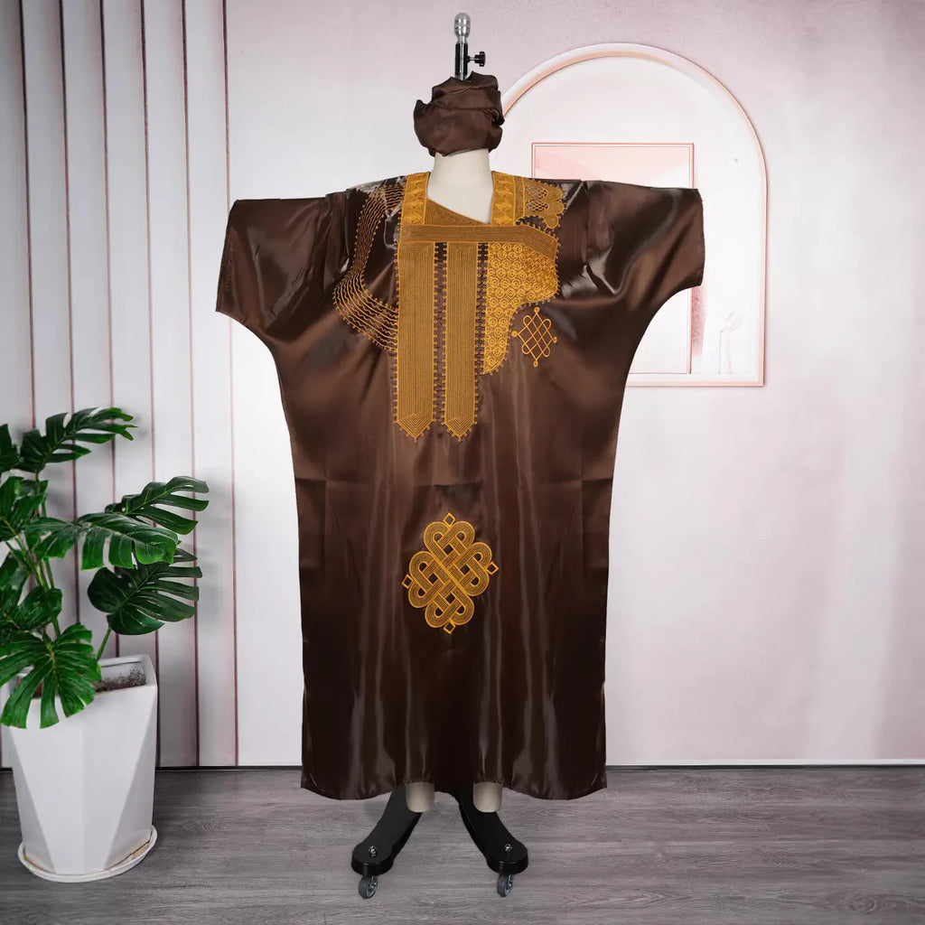 African Dresses for Women Traditional Africa Clothing Dashiki Ankara Embroidery Gown Abayas Robe Muslim Kaftan Maxi Long Dress