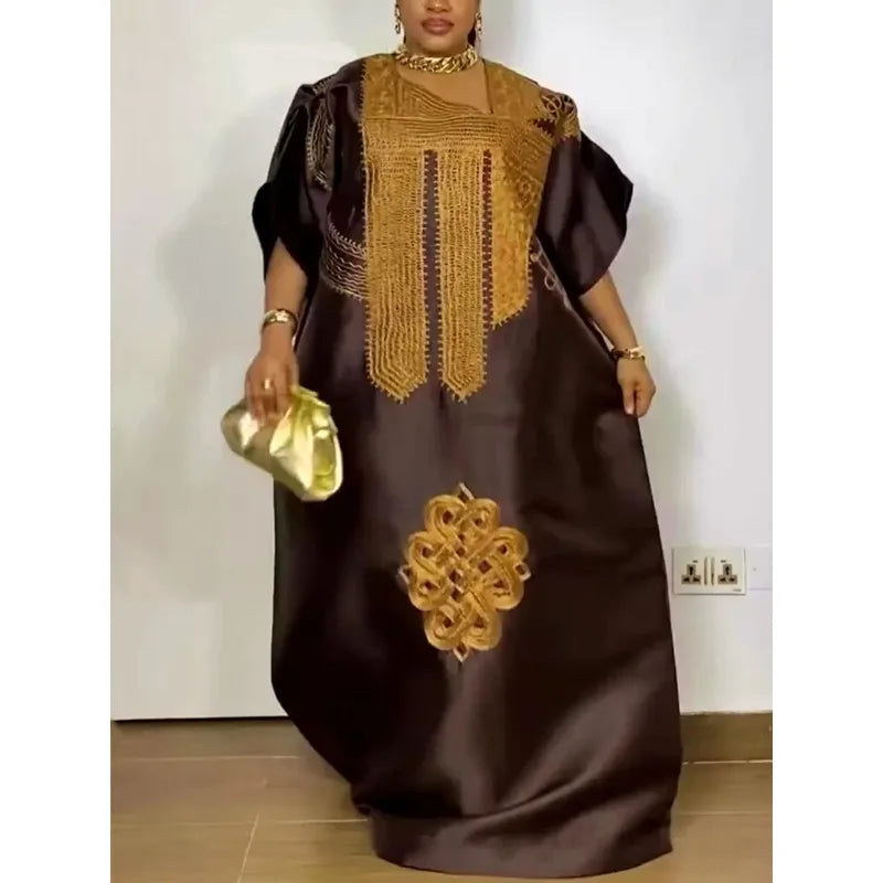 African Dresses for Women Traditional Africa Clothing Dashiki Ankara Embroidery Gown Abayas Robe Muslim Kaftan Maxi Long Dress