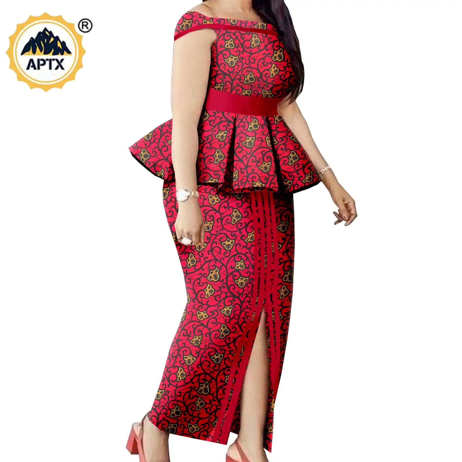 Tenues de couple assorties pour hommes, ensembles chemises et pantalons, robes africaines Dashiki pour femmes, haut et jupes fendues pour mariage, Y23C006