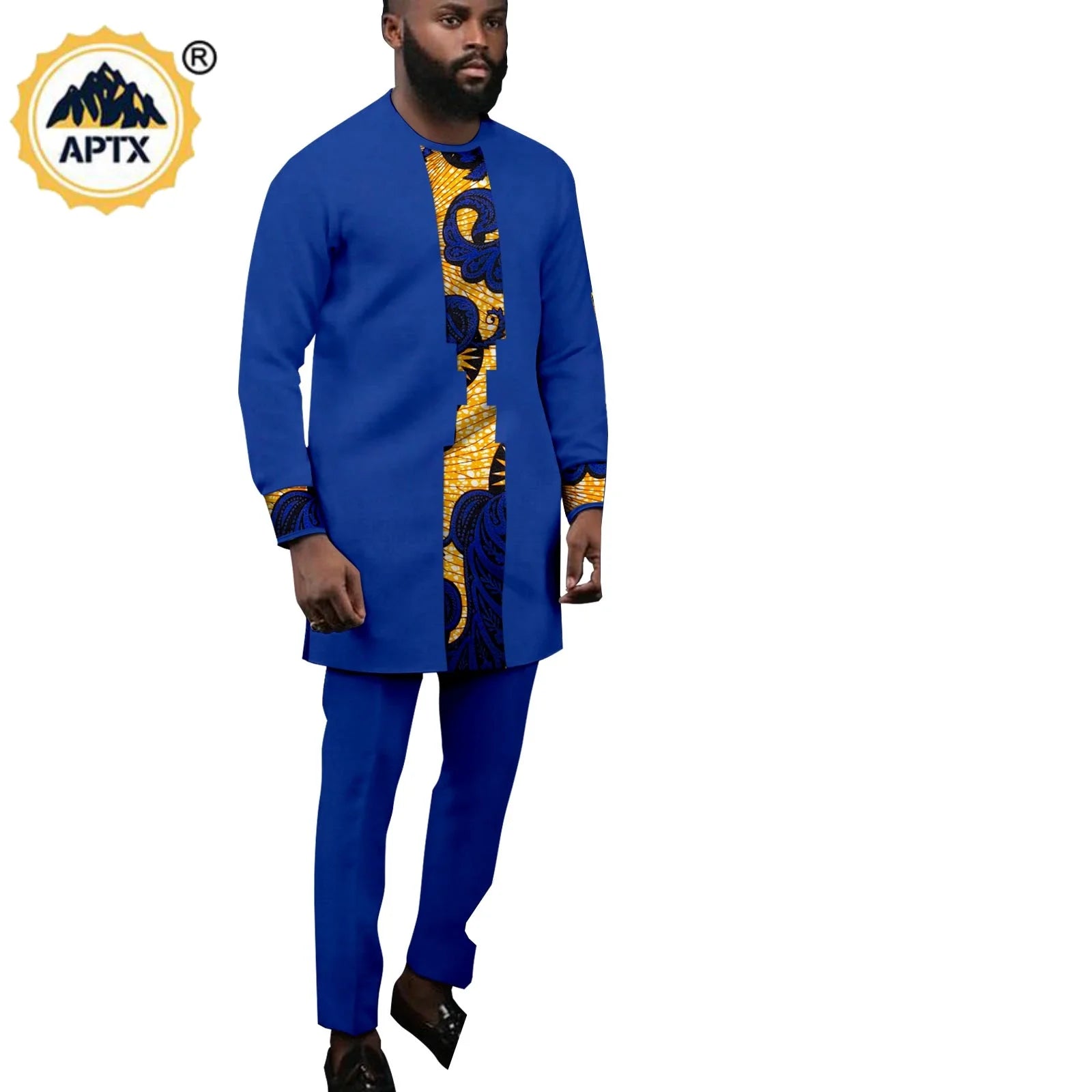 Vêtements Africains pour Couple, Robes sulfAssorties, Tenues pour Hommes, Ensembles Chemise et Pantalon, Dashiki, Robe de ixà Volants pour Dames, Y23C002