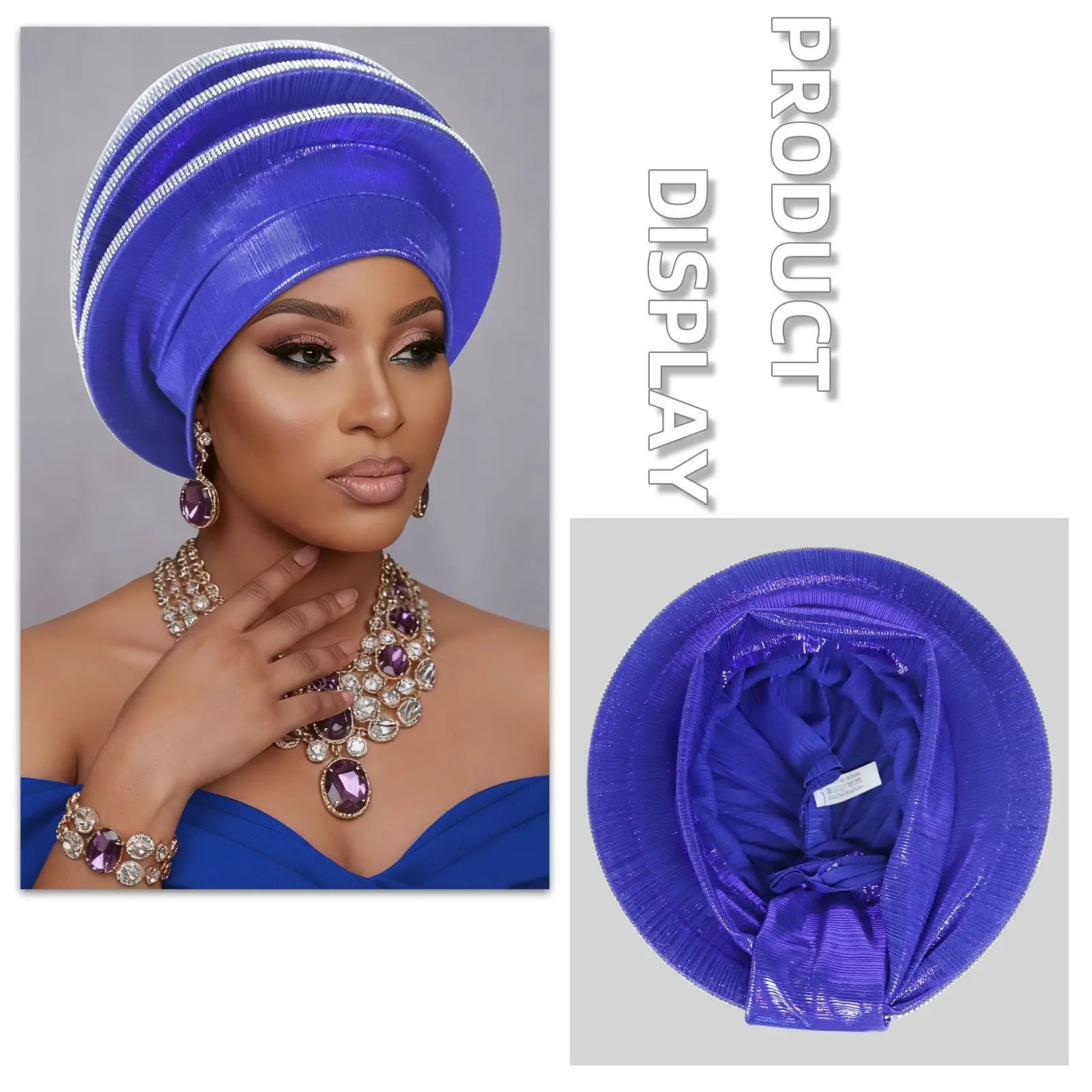Turban africain Auto Gele pour femmes, hijab musulman, bonnet plissé, chapeau indien, foulard nigérian, chapeau de mariage, geles