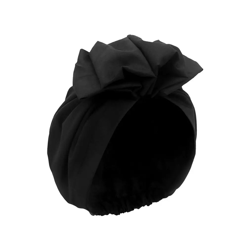 Bandeaux africains élégant rétro Turban pour femmes musulman foulard casquette couleur unie dames bonnets casquettes casque musulman