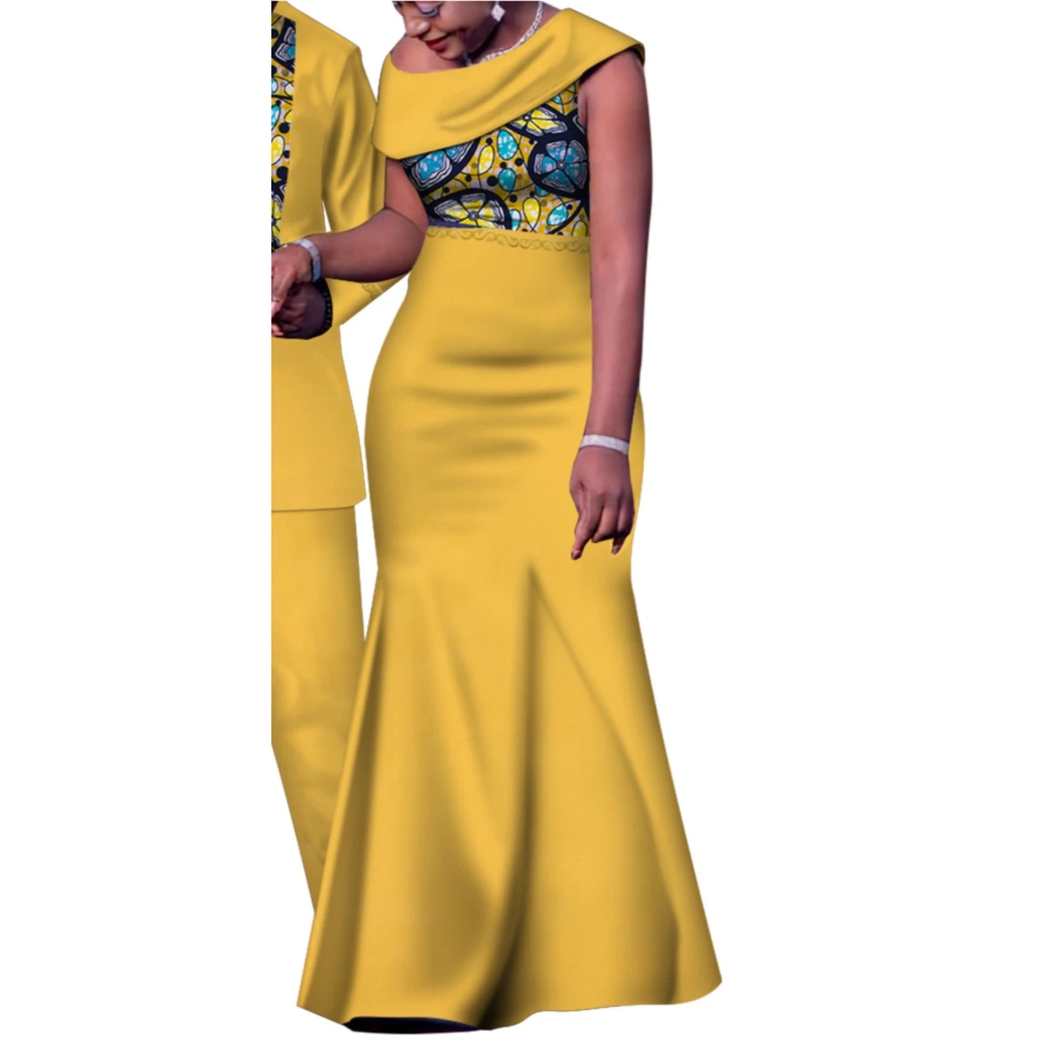 Tenues de Couple africain, ensembles assortis Dashiki, costume et robes pour hommes africains pour femmes, vêtements de fête pour Couple WYQ905