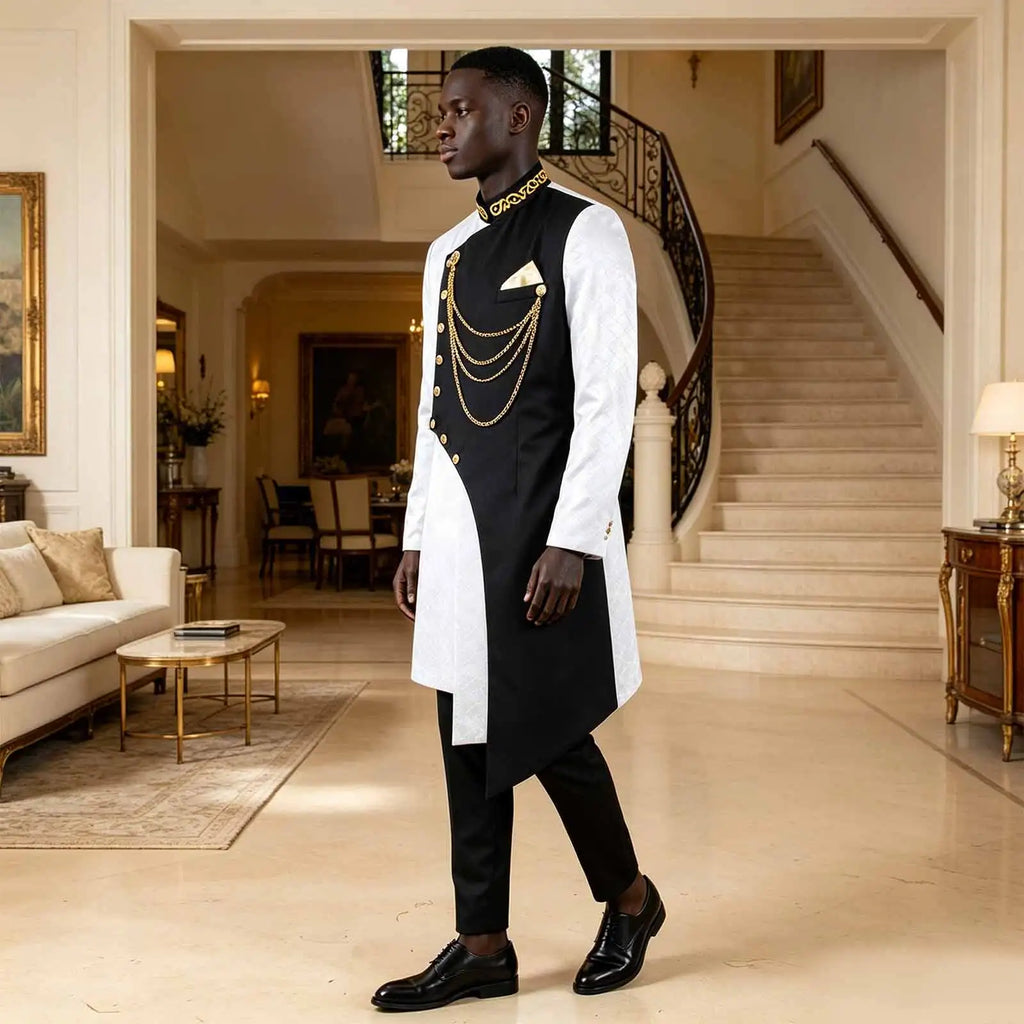 Costumes africains pour hommes, mode 2025, ensemble deux pièces (haut + pantalon), tenue Dashiki pour hommes, vêtements de fête et de mariage, vêtements pour hommes 2516001