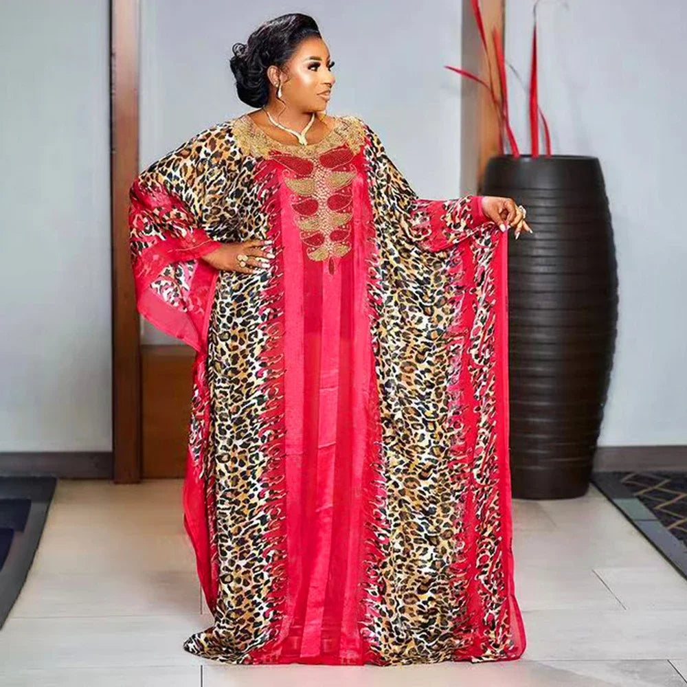 African Print Dresses for Women Muslim Maxi Dress Traditional Dashiki Diamond Abaya Dubai Boubou Robe Africa Morocco Gown Robes