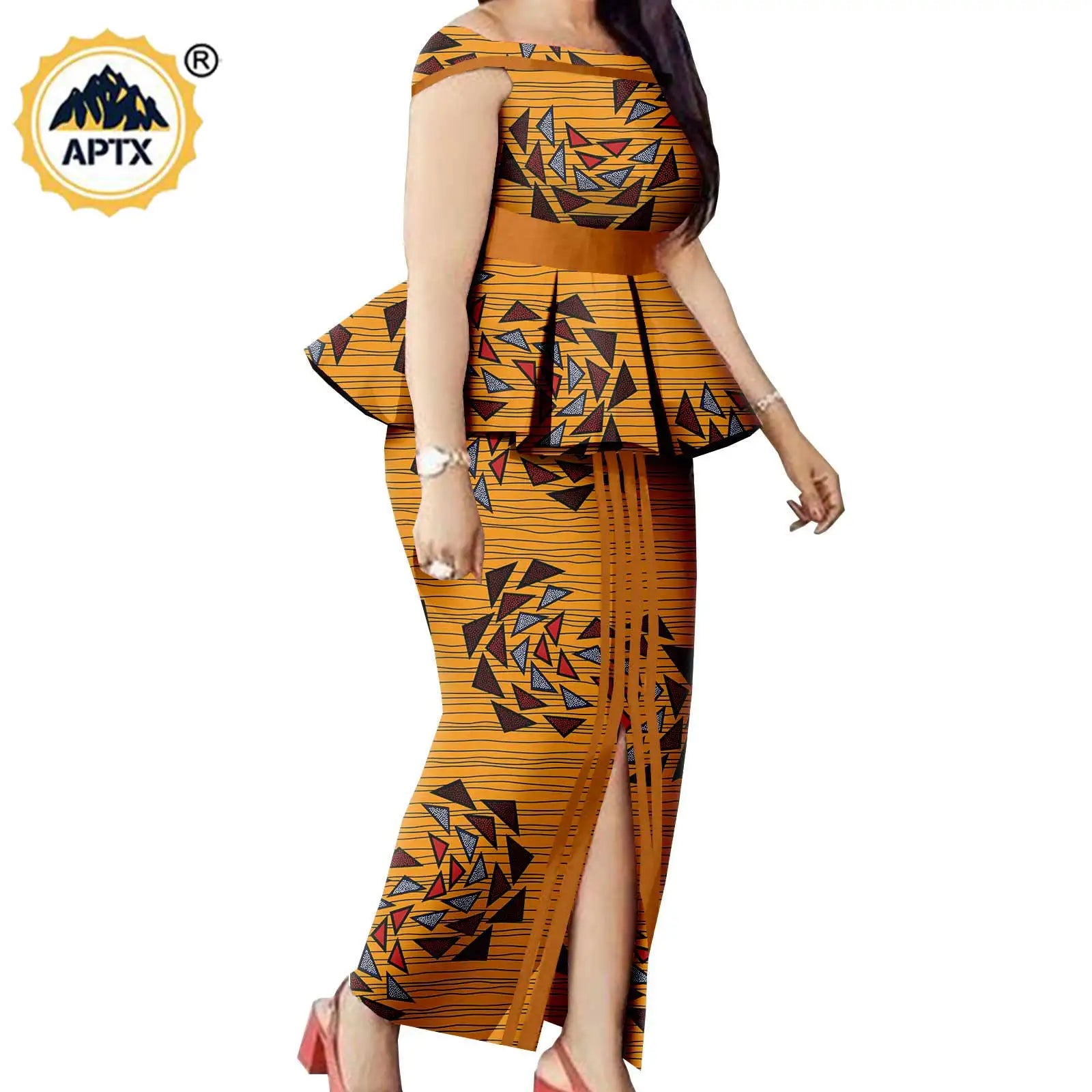 Tenues de couple assorties pour hommes, ensembles chemises et pantalons, robes africaines Dashiki pour femmes, haut et jupes fendues pour mariage, Y23C006