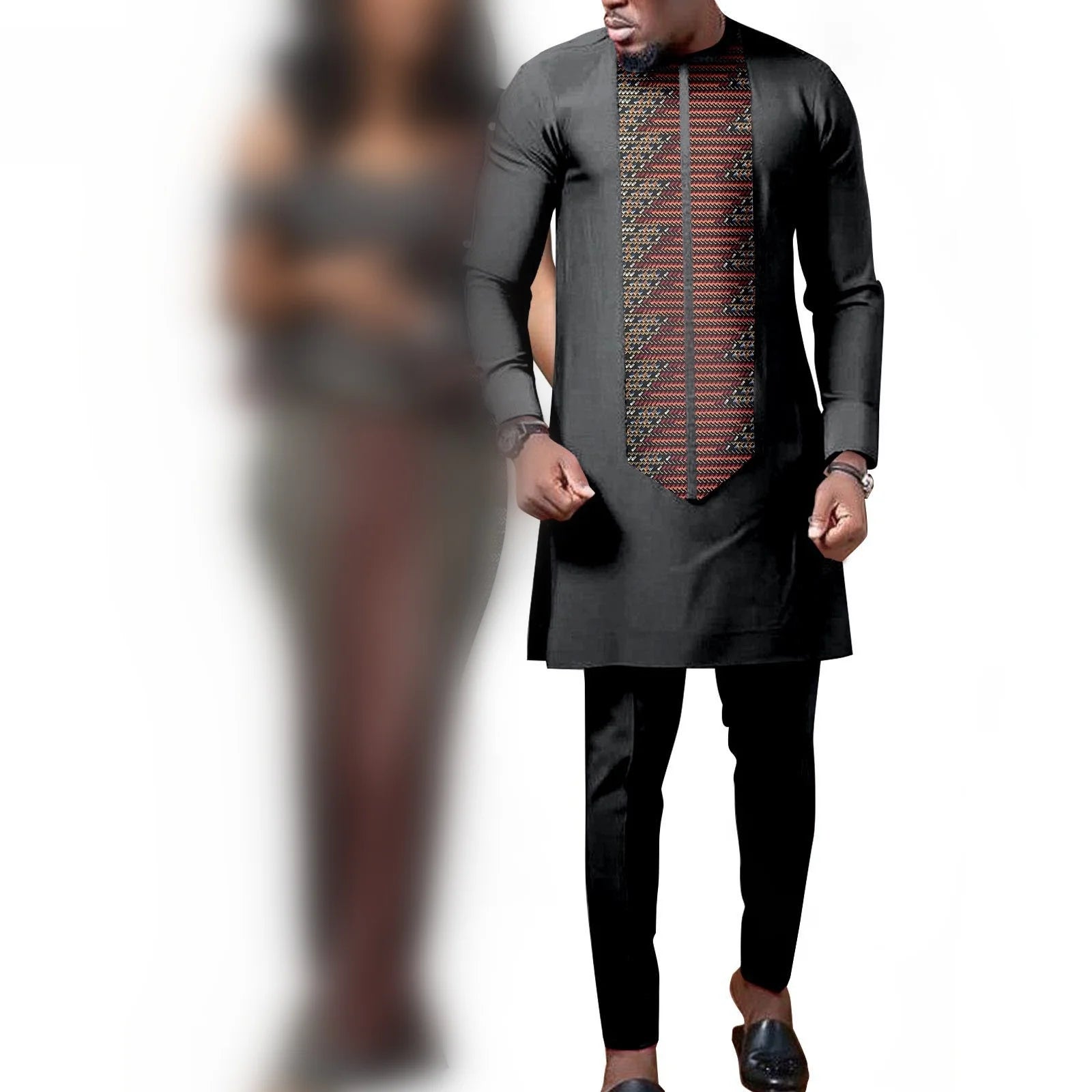 Robes africaines pour femmes, tenues assorties pour couples Bazin Lover, robes de soirée sirène imprimées, ensembles chemise et pantalon pour hommes, tenues de mariage