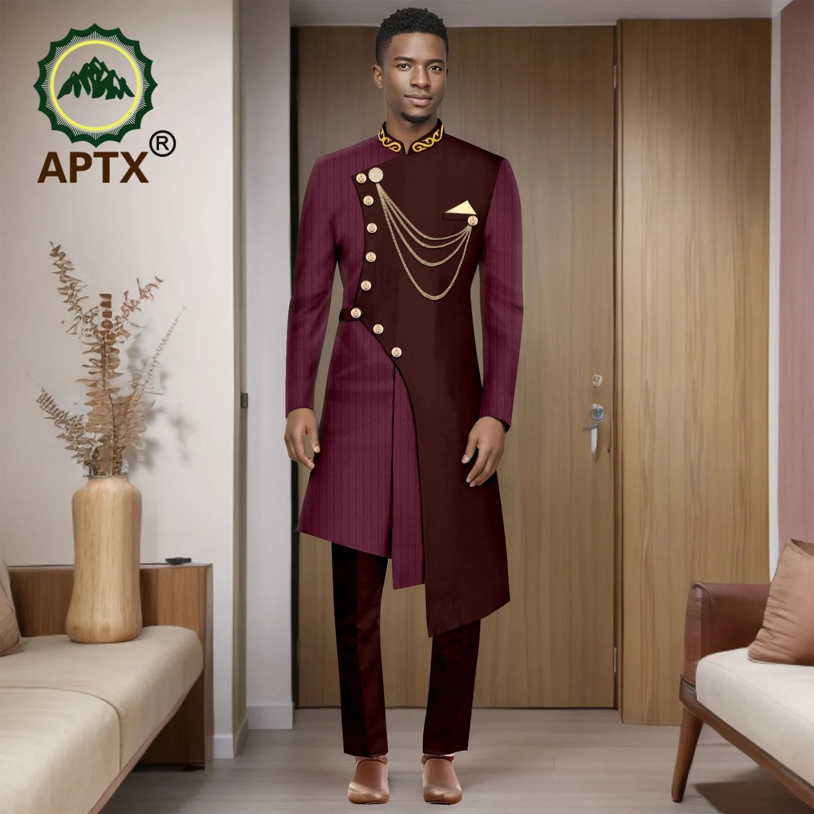Costumes africains pour hommes, mode 2025, ensemble deux pièces (haut + pantalon), tenue Dashiki pour hommes, vêtements de fête et de mariage, vêtements pour hommes 2516001