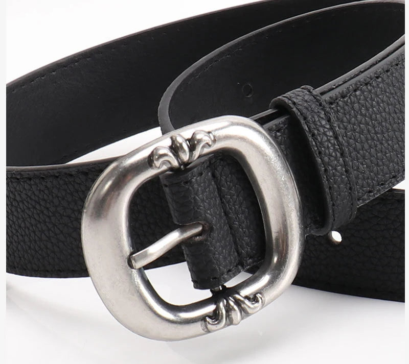 Ceinture imprimée léopard pour femmes, mode décontractée, polyvalente, accessoires pour jeans, ceinture gothique rétro en cuir Pu, boucle ardillon