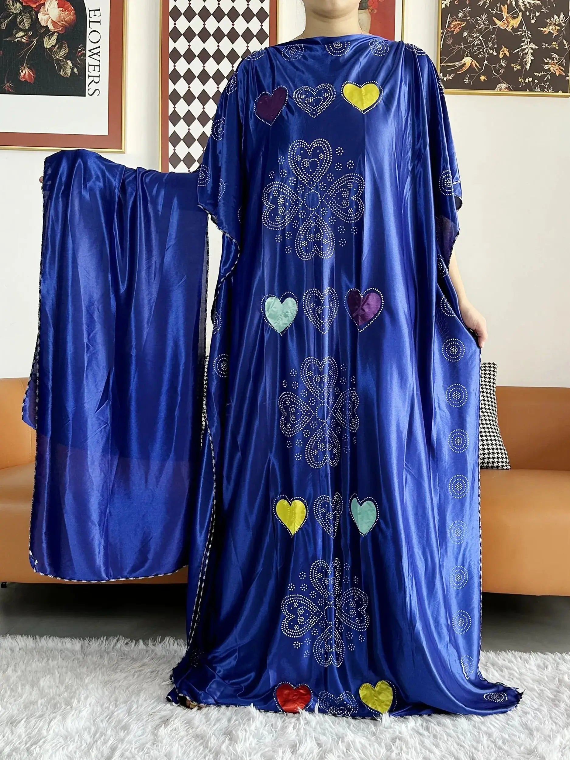 2026 African Summer Kaftan Muslim Women Dress India Caftan Traditional Wear Printed Fabric Africa Femme Maxi Casual Outfit