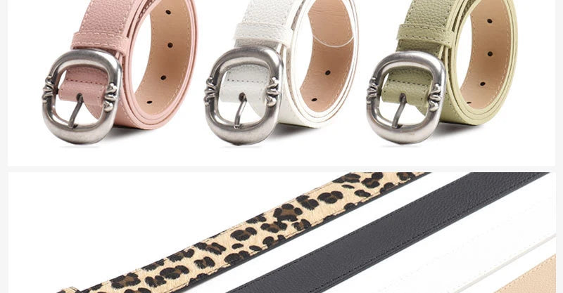 Ceinture imprimée léopard pour femmes, mode décontractée, polyvalente, accessoires pour jeans, ceinture gothique rétro en cuir Pu, boucle ardillon