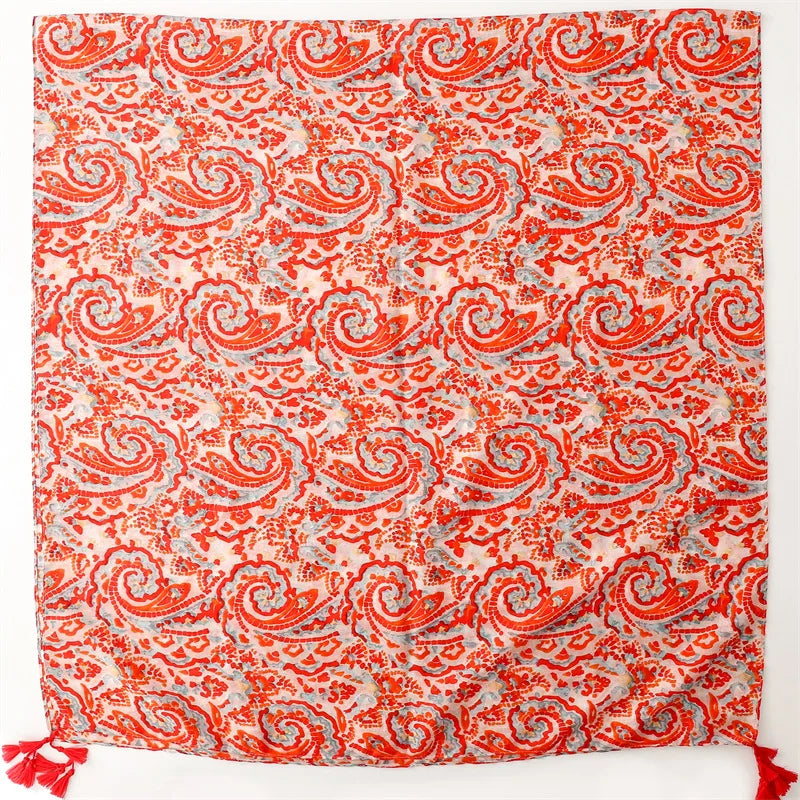 Châle en Viscose avec Pompon, Écharpe Africaine, Indienne, Ethnique, Géométrique, Florale, Haute Qualité, Bande Ronde, Hijab Musulman, Bufanda, 180x90cm