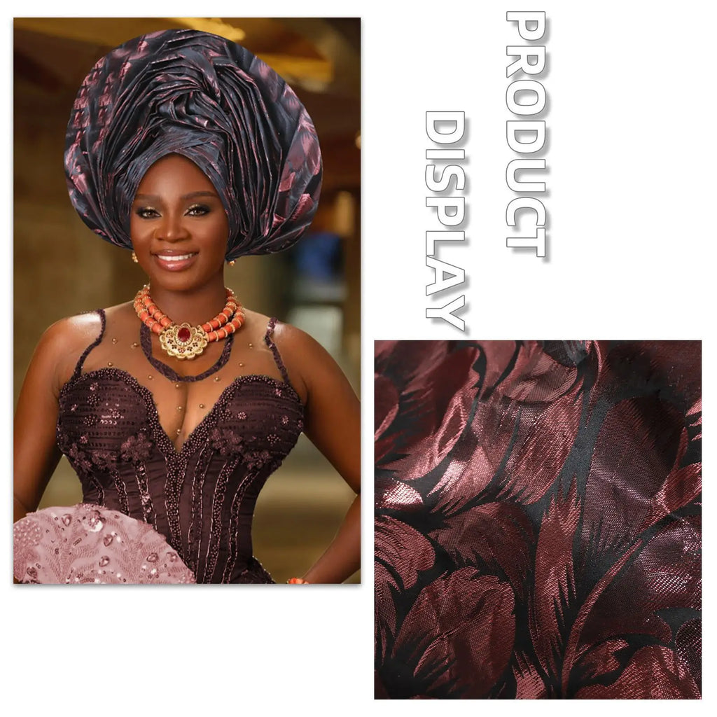 Couvre-chef africain bronzant tressé Turban casquettes pour femmes Nigeria mariage Geles fête couvre-chef Auto Gele femme bandeau