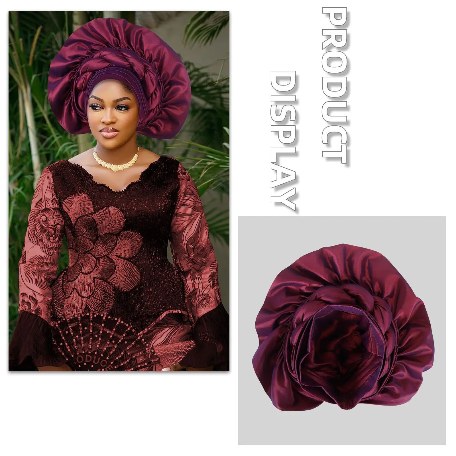 Africain femme Turban casquette femmes Autogele couvre-chef Nigeria Fan Geles fête de mariage bandeau chapeaux Bonnet Hijab chapeau foulard