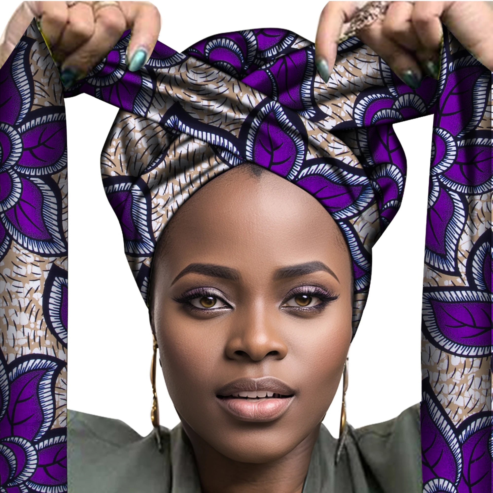Turban de tête enveloppé de sauna africain pour femmes, accessoires pour cheveux, écharpe pour dames, chapeau, Nigeria, WYB612