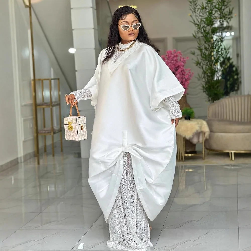 African Dresses for Women Traditional Africa Dashiki Gown Abayas Long Robe Tassels Bronzing Kaftan Headscarf Maxi Dress 2025