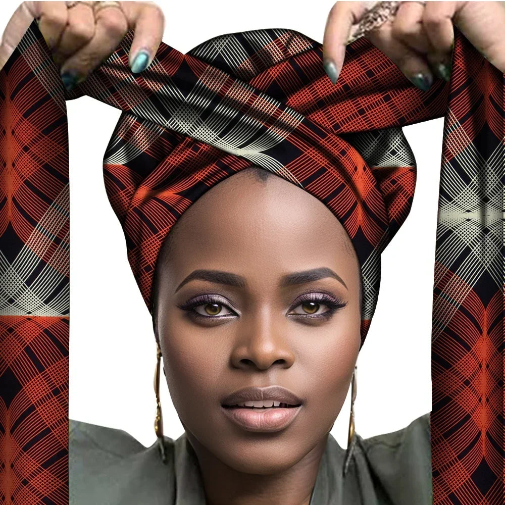 Turban de tête enveloppé de sauna africain pour femmes, accessoires pour cheveux, écharpe pour dames, chapeau, Nigeria, WYB612