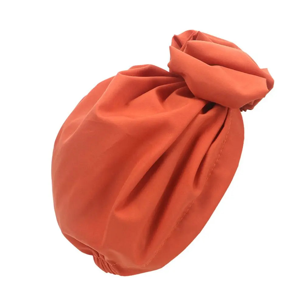 Bandeaux africains élégant rétro Turban pour femmes musulman foulard casquette couleur unie dames bonnets casquettes casque musulman