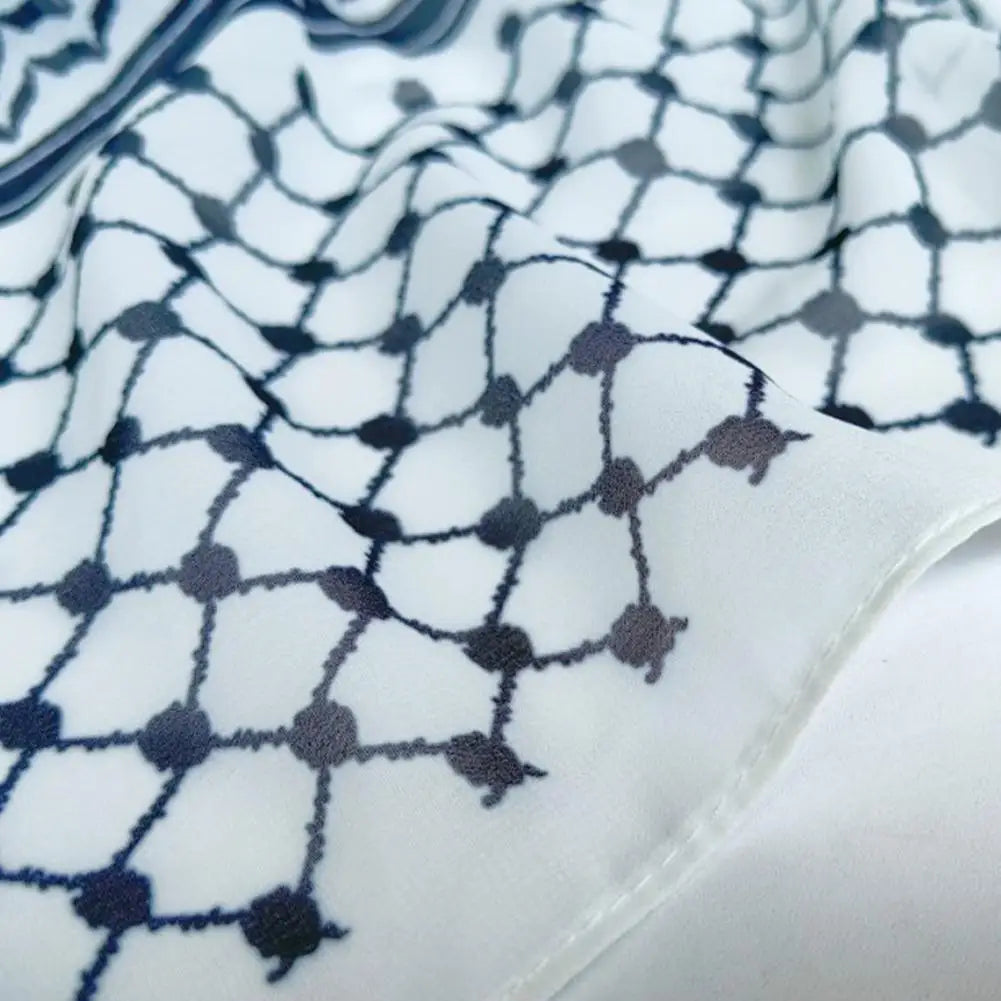 Traditionnel Arafat Kuffiyeh palestinien noir et blanc arabe Kafiya Shemagh Keffiyeh moyen-orient écharpe enveloppement Jacquard bandeau