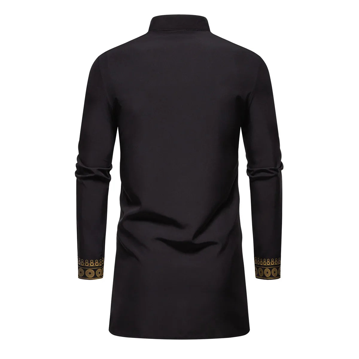 Ensemble de Robe imprimé africain à col montant pour hommes, noir/blanc, tenue de chef Tribal du moyen-orient de saphir, haut + pantalon, 2 pièces, 2026