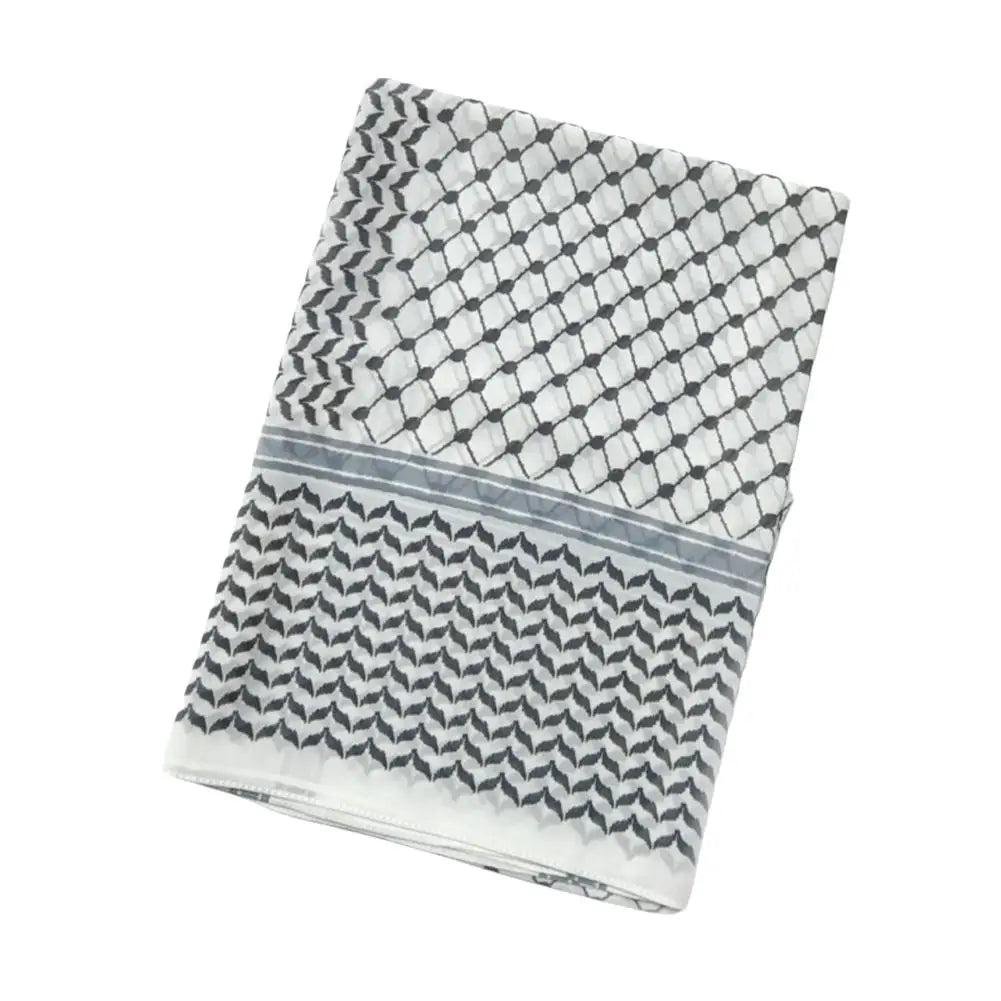 Traditionnel Arafat Kuffiyeh palestinien noir et blanc arabe Kafiya Shemagh Keffiyeh moyen-orient écharpe enveloppement Jacquard bandeau