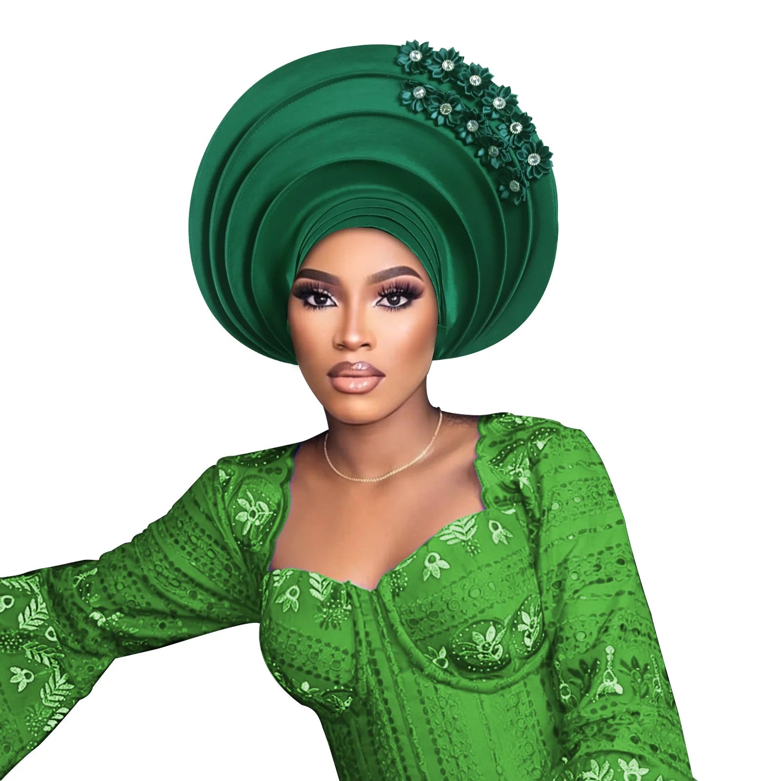 Chapeau foulard pour femmes africaines, Gele nigérian, Gele auto-formable, Turban, Bandeau pour la tête, Hijab musulman, Bonnet, pour soirées et événements