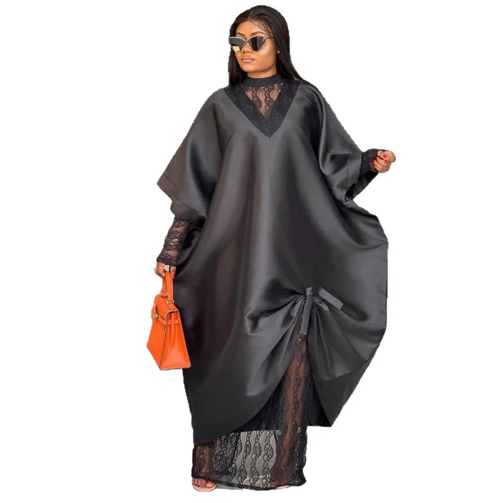 African Dresses for Women Traditional Africa Dashiki Gown Abayas Long Robe Tassels Bronzing Kaftan Headscarf Maxi Dress 2025