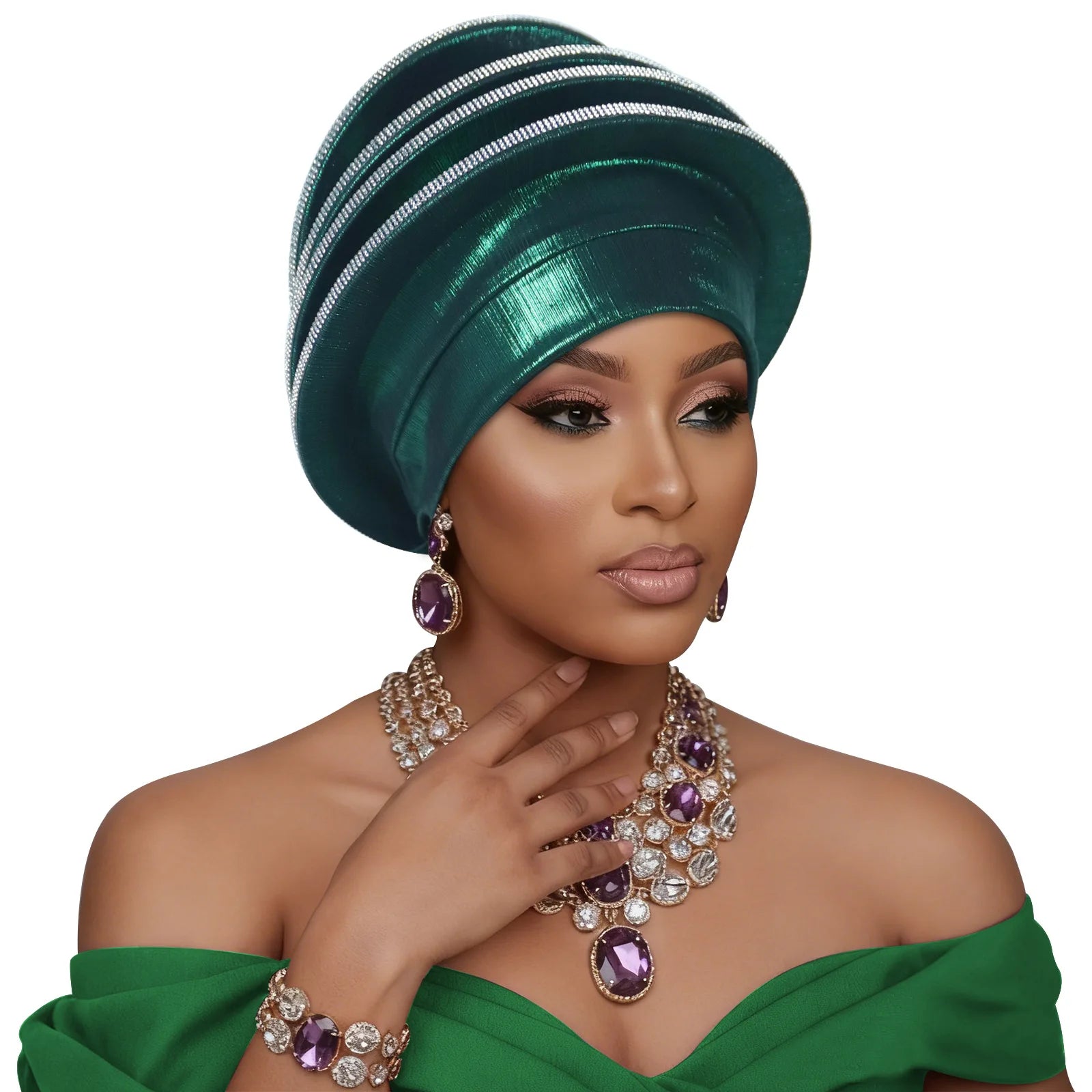 Turban africain Auto Gele pour femmes, hijab musulman, bonnet plissé, chapeau indien, foulard nigérian, chapeau de mariage, geles
