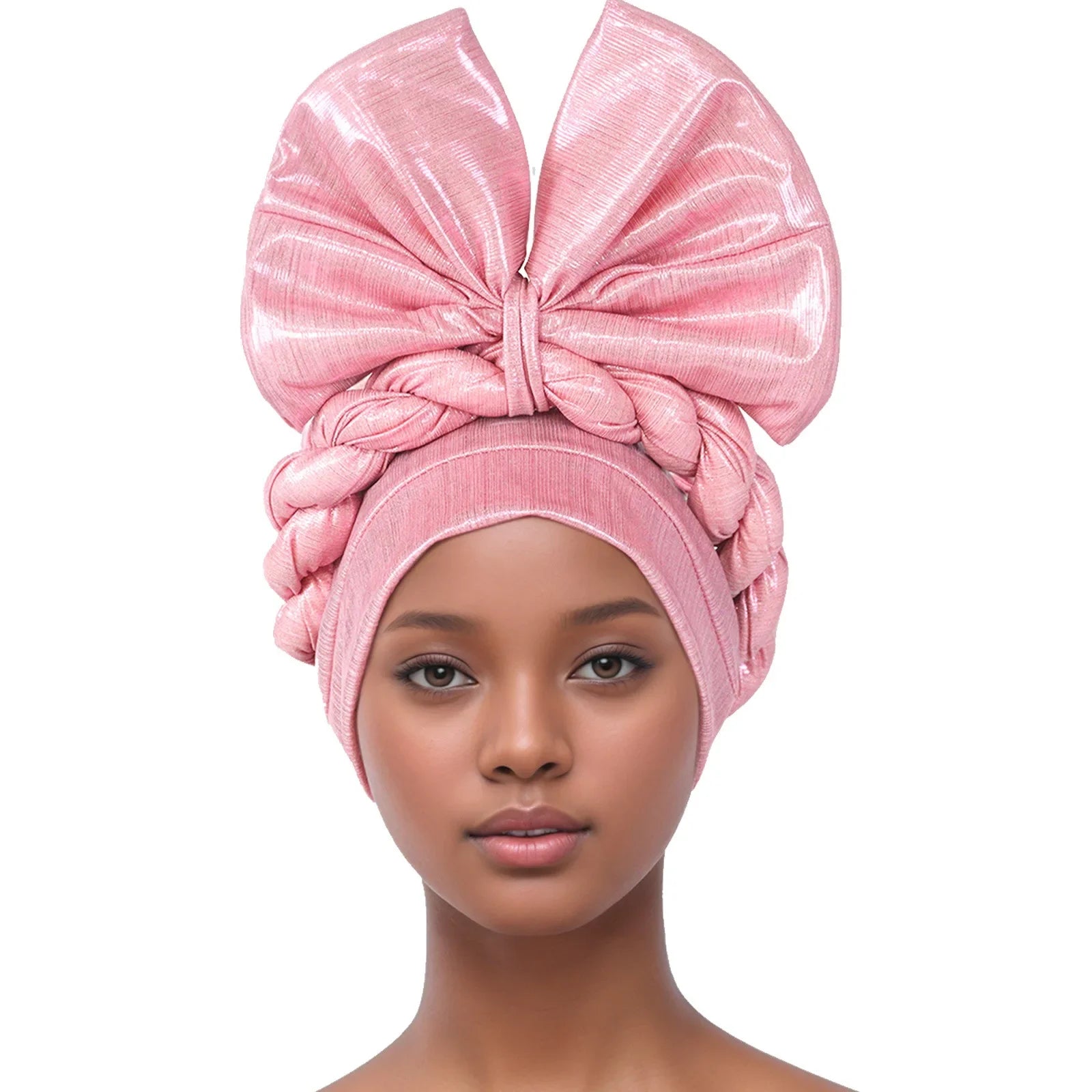 Turban Africain avec Nministériels d Exagéré pour Femme, Accessoire Nigérian pour ixde Mariage