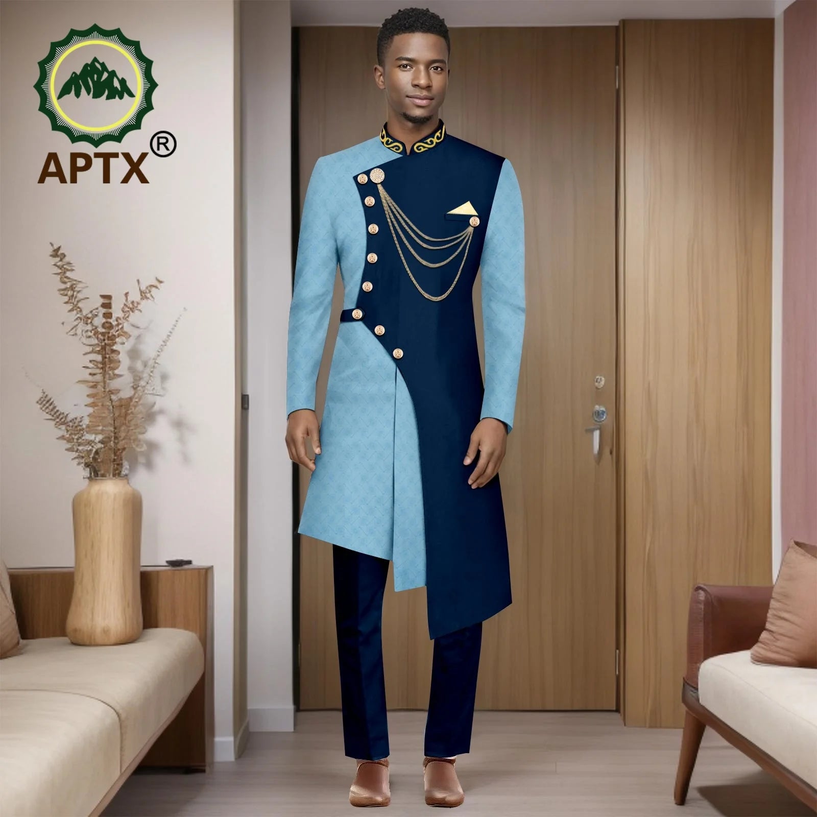 Costumes africains pour hommes, mode 2025, ensemble deux pièces (haut + pantalon), tenue Dashiki pour hommes, vêtements de fête et de mariage, vêtements pour hommes 2516001