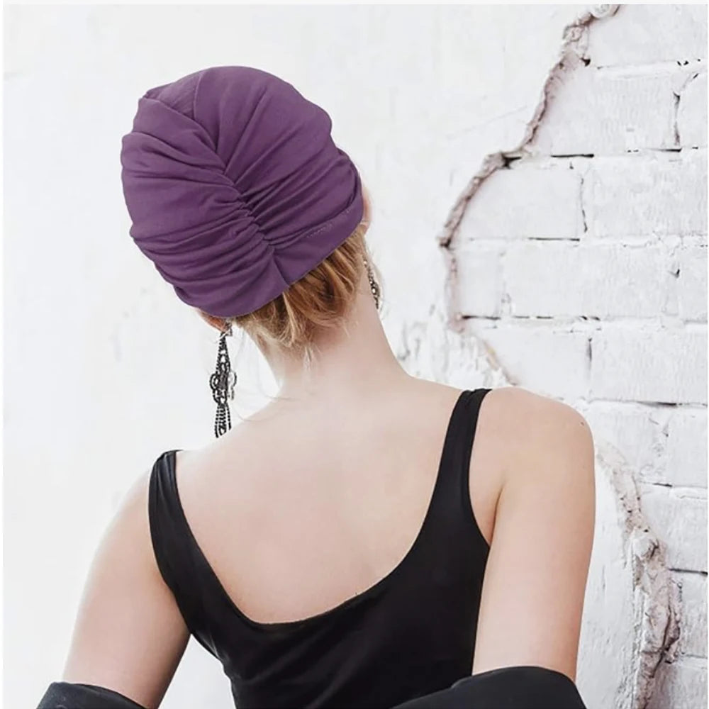 Couvre-chef noués pour femmes, Turban africain, bonnet pré-noué, couvre-cheveux