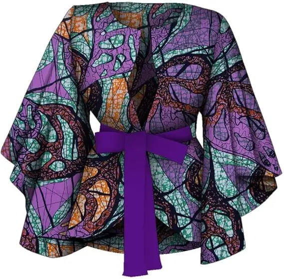 Chemise africaine avec doublure pour femmes, vêtements Dashiki Ankara, manteau Batik avertir, veste d'impression, 100% coton BRW Wy9871, mode