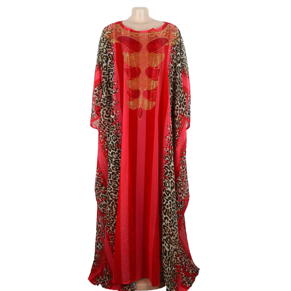 African Print Dresses for Women Muslim Maxi Dress Traditional Dashiki Diamond Abaya Dubai Boubou Robe Africa Morocco Gown Robes